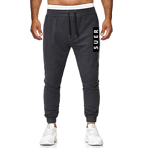 

Men's Sweatpants Joggers Jogger Pants Athletic Bottoms Drawstring Pocket Cotton Winter Fitness Gym Workout Running Training Exercise Breathable Soft Sweat wicking Normal Sport Dark Grey Black Light