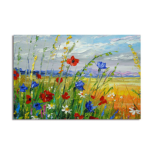 

Oil Painting Hand Painted Abstract Landscape Canvas Painting Comtemporary Simple Modern Stretched Canvas Ready to Hang