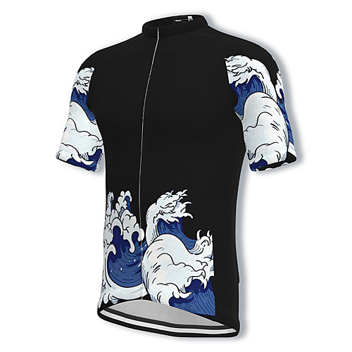 

21Grams Men's Short Sleeve Cycling Jersey Spandex Black Bike Top Mountain Bike MTB Road Bike Cycling Breathable Quick Dry Sports Clothing Apparel / Athleisure