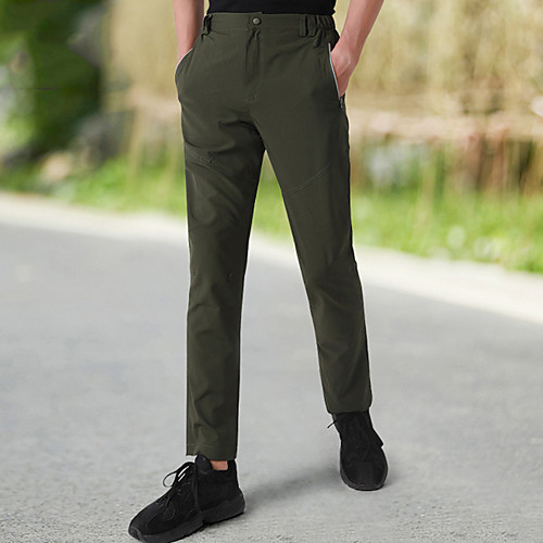 

Men's Hiking Pants Trousers Solid Color Summer Outdoor Tailored Fit Waterproof Quick Dry Breathable Wear Resistance Bottoms Black Army Green Khaki Dark Navy Hunting Fishing Climbing S M L XL XXL