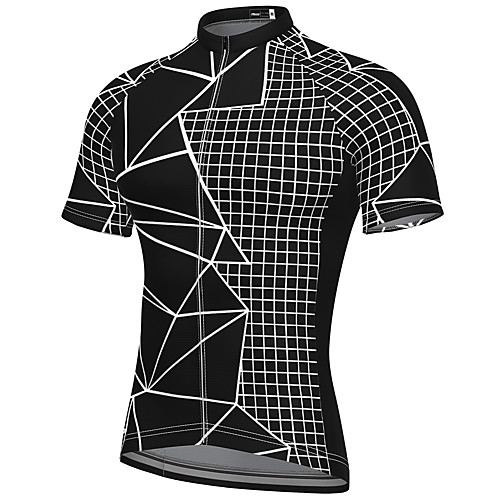 

21Grams Men's Short Sleeve Cycling Jersey Spandex Black Bike Top Mountain Bike MTB Road Bike Cycling Breathable Quick Dry Sports Clothing Apparel / Athleisure