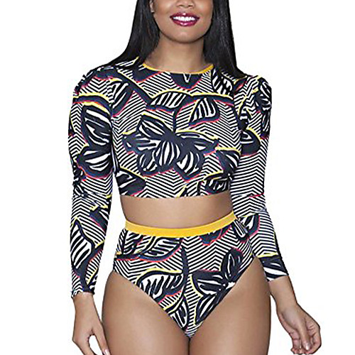 

womens swimwear, plus size push up padded long sleeves monokini swimwear bikini set swimsuit beachwear (l, black)