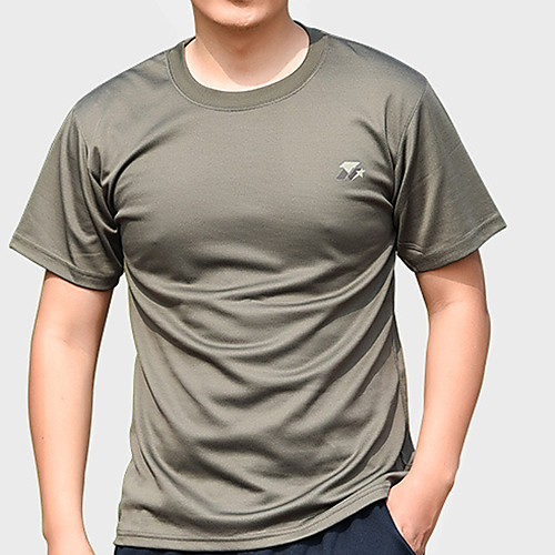 

Men's Hunting T-shirt Solid Colored Camo / Camouflage Short Sleeve Outdoor Summer Breathability Wearable Quick Dry Soft Cotton Camouflage Blue Grey Green