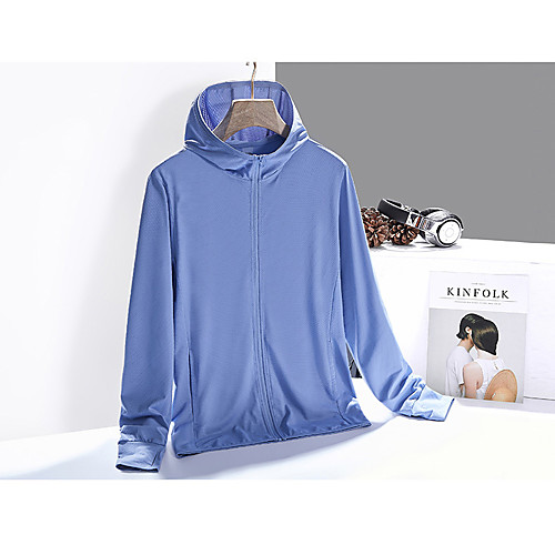 

Men's Long Sleeve Windbreaker Running Skin Jacket Full Zip Coat Top Athletic Athleisure Summer Waterproof UV Sun Protection Quick Dry Fitness Gym Workout Running Jogging Sportswear Solid Colored Plus