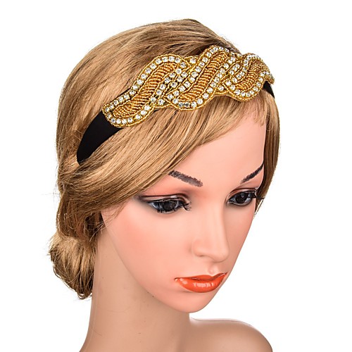 

Trendy Sequins Rhinestone Headpiece with Glitter / Crystals 1 Piece Special Occasion / Party / Evening Headpiece