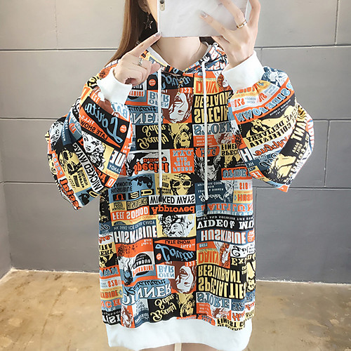 

Women's Hoodie Pullover Oversized Hoodie Letter Printed Sport Athleisure Hoodie Top Long Sleeve Breathable Soft Comfortable Everyday Use Street Casual Daily Outdoor
