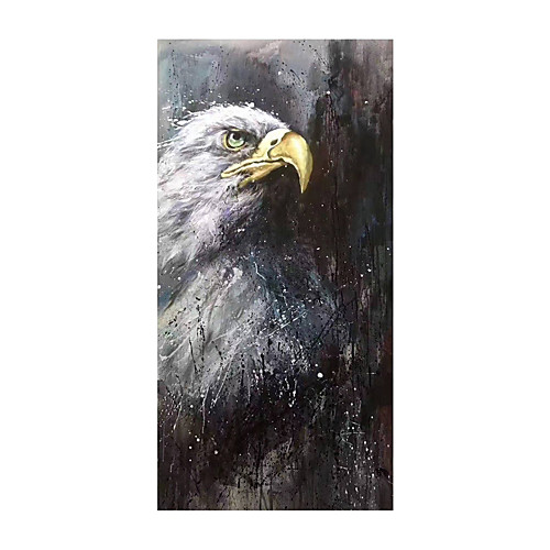 

Oil Painting Hand Painted Vertical Abstract Animals Modern Rolled Canvas (No Frame)