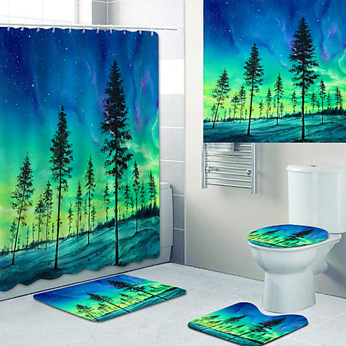 

Bathroom Shower Curtains & Hooks Rainbow Neoclassical Polyester Waterproof