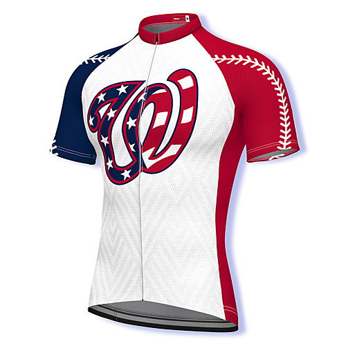 

21Grams Men's Short Sleeve Cycling Jersey Spandex White Bike Top Mountain Bike MTB Road Bike Cycling Breathable Quick Dry Sports Clothing Apparel / Athleisure