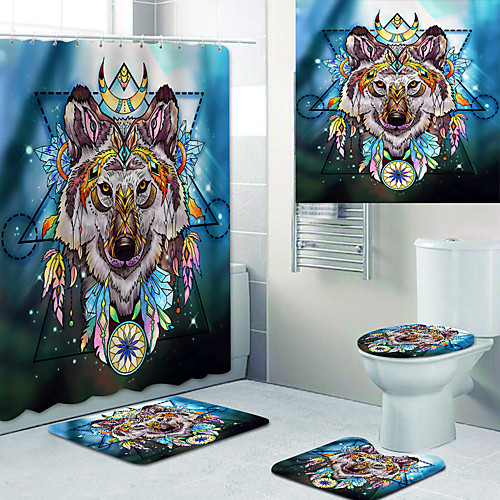 

Bathroom Shower Curtains & Hooks Rainbow Neoclassical Polyester Waterproof
