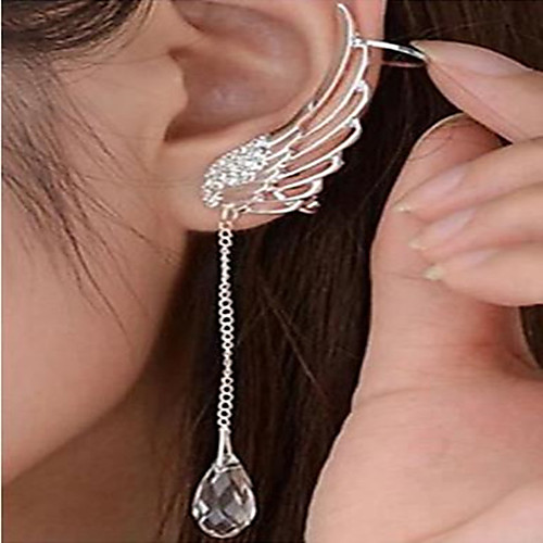

Women's Drop Earrings Tassel Fringe Angel Wings Earrings Jewelry Silver For Wedding Party 1 Pair