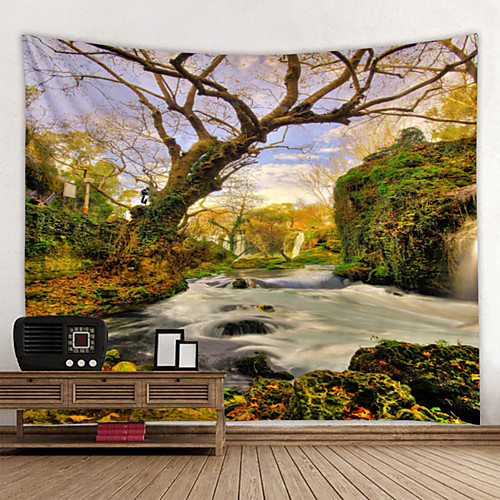 

Tapestry Wall Hanging Art Deco Blanket Curtain Hanging at Home Bedroom Living Room Decoration Dream Creek Water Scenery Woods