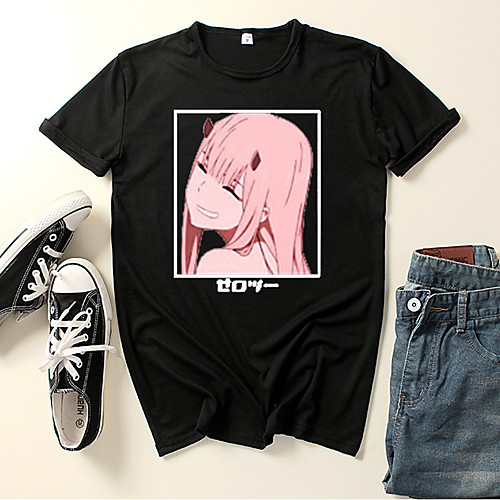 

Inspired by Darling in the Franxx Zero Two Cosplay Costume T-shirt Microfiber Graphic Prints Printing T-shirt For Men's / Women's