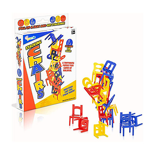 

Balancing Chair Game 2 Sets Stacking Chair Games with 18 Mini Chairs & Instruction Guide New Family Game Night Games for Children Development Learning Game for Coordination & Balance