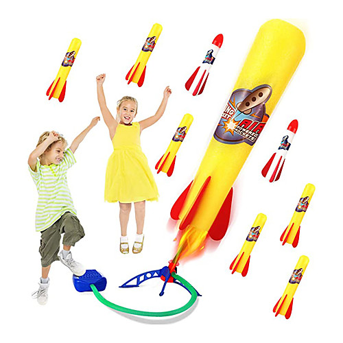 

Activity Toy Jump Rocket Launchers Outdoor Toys 9 pcs LED Lighting Glow in the Dark with Launcher and Foam Rockets Kid's Adults' Gift Party Favor Summer Outdoor Toys