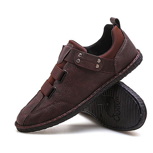 

Men's Oxfords Business Casual British Daily Walking Shoes PU Breathable Non-slipping Wear Proof Black Brown Fall Spring