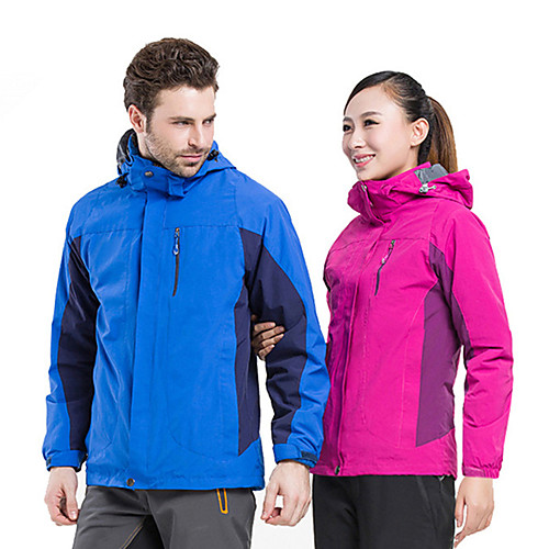 

Men's Hiking 3-in-1 Jackets Outdoor Thermal Warm Breathable 3-in-1 Jacket Top Camping / Hiking Climbing Blue Red Dark Navy LightBlue Coffee