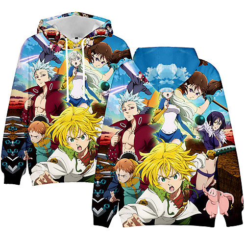 

Inspired by The Seven Deadly Sins Cosplay Cosplay Costume Hoodie 100% Polyester Graphic Printing Hoodie For Men's / Women's