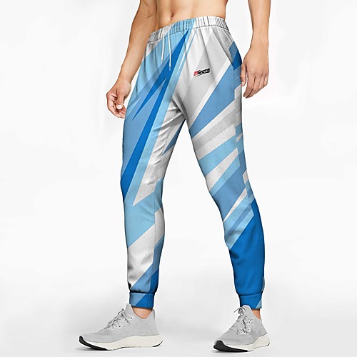 

21Grams Men's Sweatpants Joggers Jogger Pants Athletic Bottoms Drawstring Winter Fitness Gym Workout Running Training Exercise Breathable Soft Sweat wicking Sport Graffiti Blue / Micro-elastic