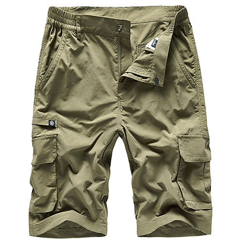 

Men's Hiking Shorts Solid Color Summer Outdoor Regular Fit Multi-Pockets Breathable Soft Comfortable Shorts Dark Grey Army Green Khaki Hunting Fishing Climbing M L XL XXL XXXL / Wear Resistance