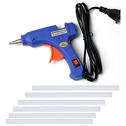 

110-240V Hot Melt Glue Gun Mini Gun Thermo Electric Heat Temperature Tool DIY Glue Gun Repair Set with 6 Glue Stick