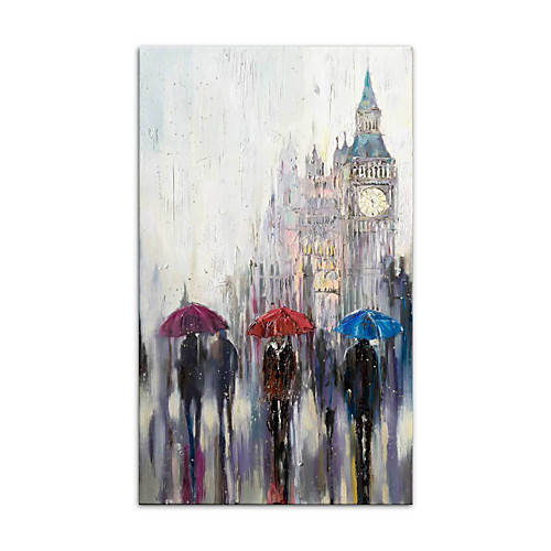 

Oil Painting Hand Painted Vertical Abstract Landscape Modern Rolled Canvas (No Frame)