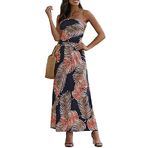 

Women's Sheath Dress Maxi long Dress Black Purple Red Orange Sleeveless Solid Color Spring Summer Casual / Daily 2021 S M L XL