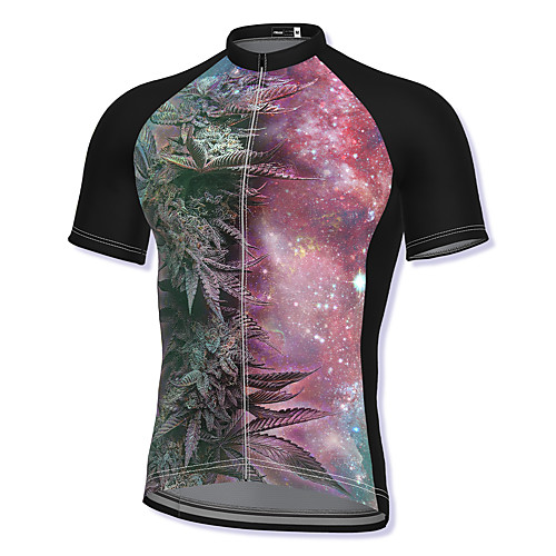 

21Grams Men's Short Sleeve Cycling Jersey Spandex Purple Bike Top Mountain Bike MTB Road Bike Cycling Breathable Quick Dry Sports Clothing Apparel / Athleisure