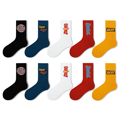 

1 Pair Unisex Socks Letter Warm / Deodorant Simple Style Cotton EU36-EU46