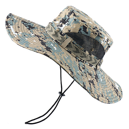 

Men's Hats Fishing Hat Portable Ultraviolet Resistant Breathability Comfortable Camo Spring & Summer Terylene Hunting Fishing Camping / Hiking / Caving Everyday Use Jungle camouflage Camouflage Blue