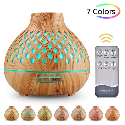 

Hollow Humidifier Colorful Air Purifier Wood Grain Aroma Diffuser