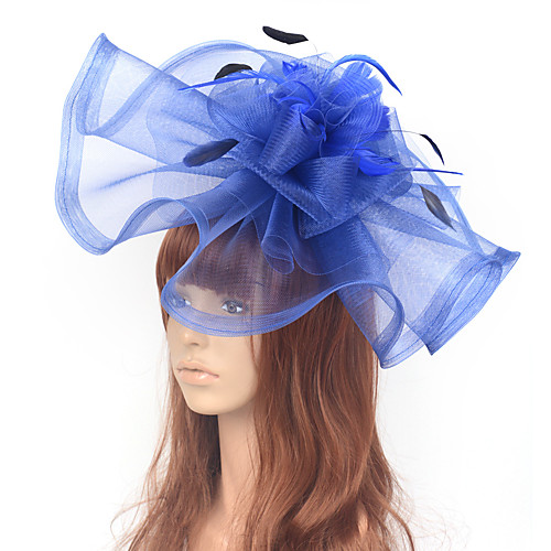 

Elegant Retro Tulle Fascinators with Feather / Flower 1 Piece Special Occasion / Party / Evening Headpiece