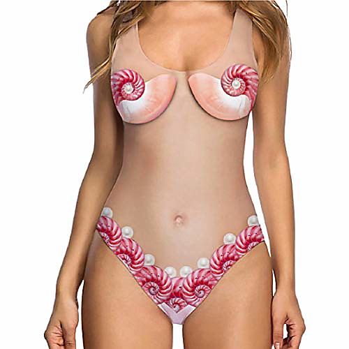 

women funny one piece swimsuit strap floral print high cut monokini swimwear sexy 3d printing bathing suit by lowprofile