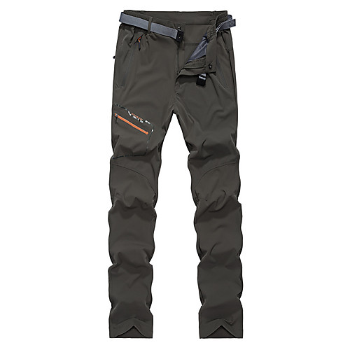 

Men's Hiking Pants Trousers Solid Color Outdoor Tailored Fit Waterproof Breathable Quick Dry Ultra Light (UL) Spandex Pants / Trousers Black Army Green Dark Gray Khaki Hunting Fishing Climbing L XL