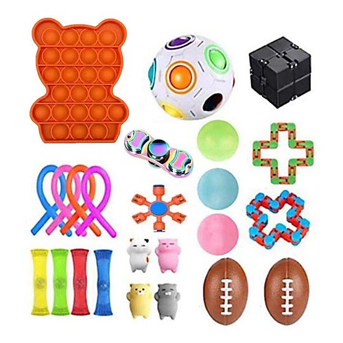 

Squishy Toy Sensory Fidget Toy Stress Reliever 24 pcs Mini Creative Stress and Anxiety Relief Decompression Toys Slow Rising Plastic For Kid's Adults' Men and Women Boys and Girls Gift