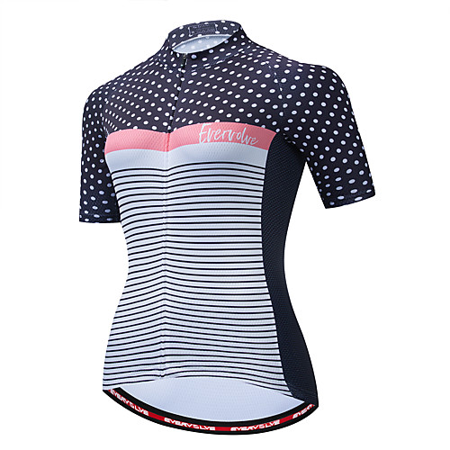 

Women's Short Sleeve Cycling Jersey BlueOrange Green BlackWhite Bike Jersey Breathable Sports Clothing Apparel / Micro-elastic / Athleisure