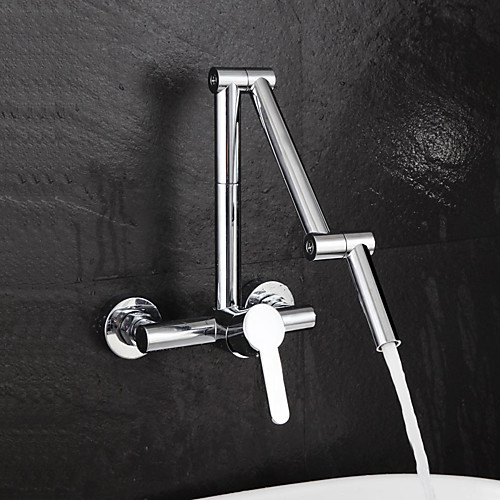 

Kitchen faucet - Single Handle Two Holes Electroplated / Painted Finishes Pull-out / ‏Pull-down / Pot Filler Wall Mounted Contemporary Kitchen Taps