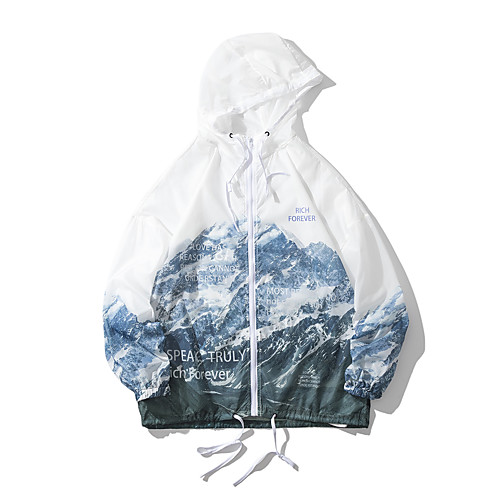

Women's Men's Long Sleeve Windbreaker Rain Jacket Running Skin Jacket Full Zip Outerwear Top Street Athletic Summer Packable UV Sun Protection Quick Dry Fitness Performance Running Training Sportswear