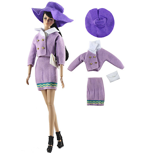 

Doll Outfit Doll Coat Coats / Jackets For Barbiedoll Pink Nonwoven Fabric Cloth Cotton Cloth Coat For Girl's Doll Toy