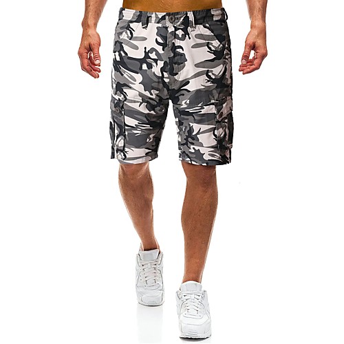 

Men's Running Shorts Sports & Outdoor Shorts Pocket Cotton Fitness Gym Workout Running Training Exercise Breathable Quick Dry Soft Normal Sport Camouflage Gray Camouflage Green / Micro-elastic