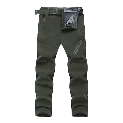 

Men's Hiking Pants Trousers Solid Color Winter Outdoor Regular Fit Waterproof Windproof Warm Comfortable Pants / Trousers Black Army Green Ski / Snowboard Fishing Camping / Hiking / Caving XL XXL