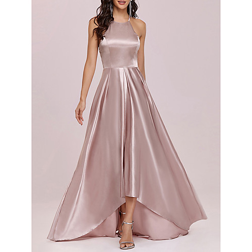 

Women's A Line Dress Maxi long Dress Blushing Pink Sleeveless Solid Color Spring Summer Elegant 2021 S M L XL XXL 3XL 4XL