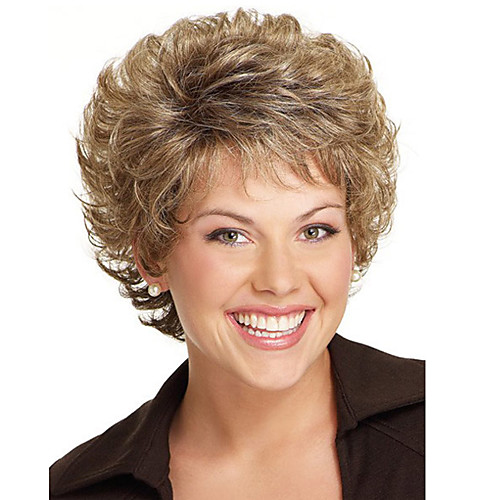 

Synthetic Wig Curly Short Bob Wig Short Light Brown Synthetic Hair Women's Party Fashion Comfy Brown