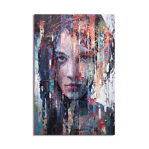 

Oil Painting Hand Painted Vertical Abstract People Modern Stretched Canvas