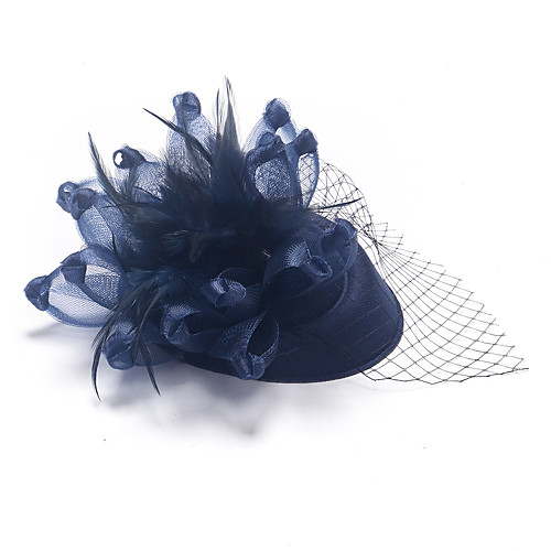 

1920s Retro Tulle Fascinators with Feather 1 Piece Special Occasion / Party / Evening Headpiece