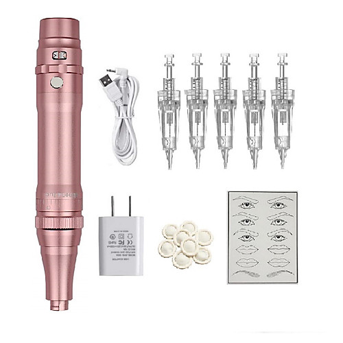 

Professional Permanent Makeup Pen Tattoo Machine Kit With 5pcs Needles Microblading Supply for Eyebrow Lip Eyeliner