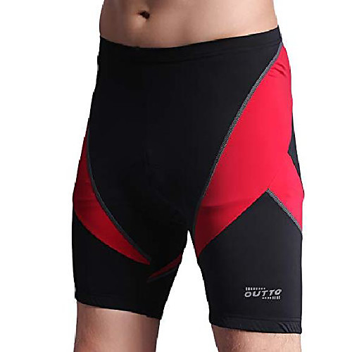 

men's bike shorts gel padded road bicycle clothing quick dry (x-large, 730a red)
