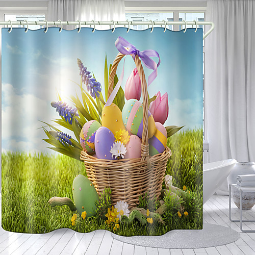 

Shower Curtains & Hooks Modern Polyester New Design