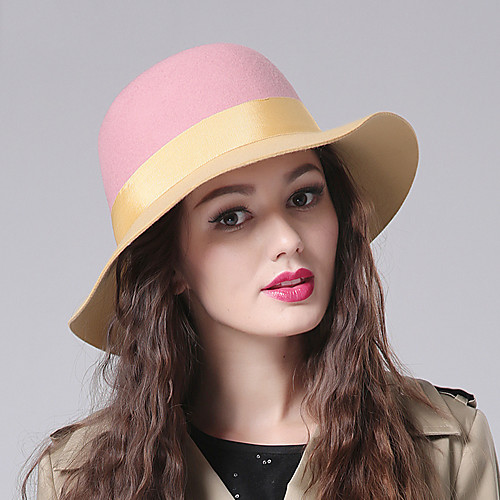 

Fashion Lady Wool Hats with Trim 1 Piece Party / Evening / Casual Headpiece