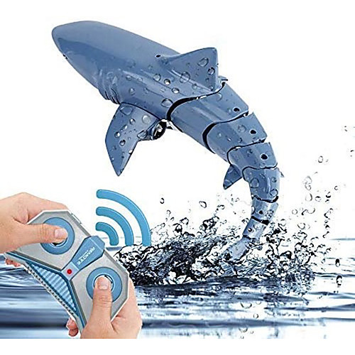 

3T6B Shark Remote Control Toy, 2.4G Remote Control Simulation Shark Boat, Underwater RC Electric Racing Boat Toy Boat, Kids Pool Gift